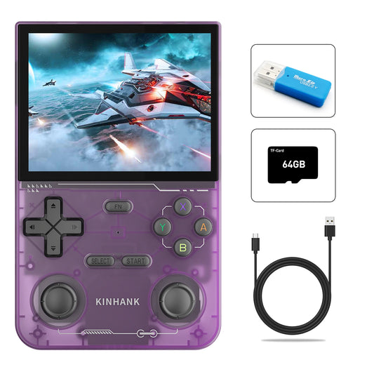 TRUEVALUEZ K36 Retro Handheld Console: Equipped with a 3.5-inch IPS screen library of 16,000 games and emulators for PS1, PSP, Dreamcast, N64, and Sega Saturn,